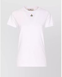 Vivienne Westwood - Cotton Logo Embroidered Crew Neck Short Sleeve T-Shirt - Lyst