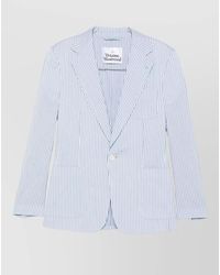 Vivienne Westwood - Blazer Notch Lapel Striped Nylon Blend Silk - Lyst
