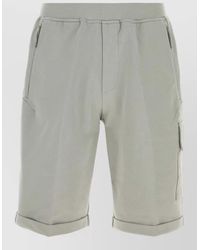 C.P. Company - Stretch Cotton Bermuda Shorts Cargo Pockets - Lyst