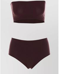 Alaïa - Bandeau Top And Coulotte Set - Lyst