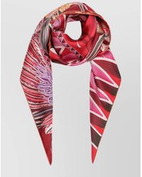 Ferragamo - Silk Scarf With Giada Print And Floral Motif - Lyst
