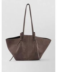 Yuzefi - Mochi Tote Bag Long Handle Suede Knots - Lyst