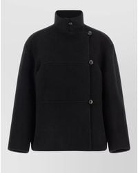 Rohe - Cashmere Wool Asymmetric High-Collar Jacket - Lyst