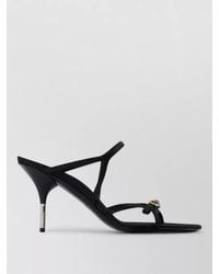 Versace - Mule T80 Pumps Cotton Strappy Metal - Lyst