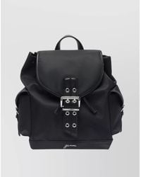Ganni - Magnetic Pockets Flap Backpack Handle - Lyst