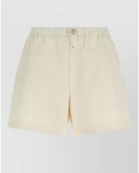 Moncler - High-Rise Knee-Length Bouclé Shorts - Lyst