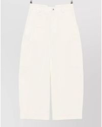 Givenchy - Mid Length Wide Leg Tailored Trousers - Lyst