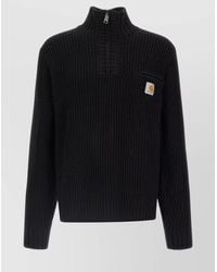 Carhartt - Half Zip Sweater Ribbed Texture - Lyst