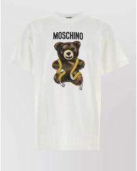 Moschino - Cotton T Shirt Graphic Crew Neck - Lyst