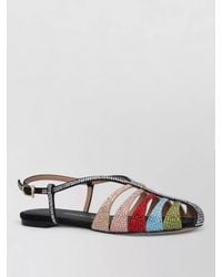 Ferragamo - Leather Sandals With Heel - Lyst