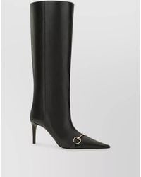 Gucci - Leather Slip-On Ankle Boots - Lyst