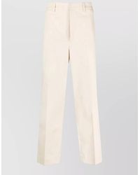 Department 5 - Tailored Trousers Straight Leg Belt Loop Design - Lyst