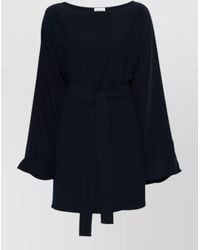 P.A.R.O.S.H. - Mini Dress Belted Waist Long Sleeves - Lyst
