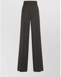 Max Mara - Virgin Wool High-Rise Pleated Wide-Leg Trousers - Lyst
