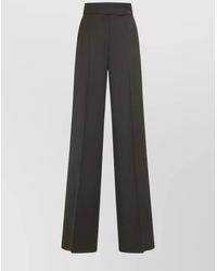 Max Mara - Virgin Wool High-Rise Pleated Wide-Leg Trousers - Lyst