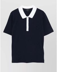 Fay - Short Sleeve Polo Shirt Contrasting Collar - Lyst