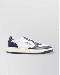 Autry - Leather Two Tone Low Top Sneakers - Lyst
