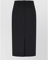Dolce & Gabbana - Virgin Wool Midi Pencil Skirt - Lyst