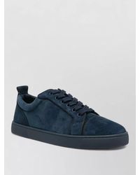 Christian Louboutin - Leather Logo-Print Lace-Up Sneakers - Lyst