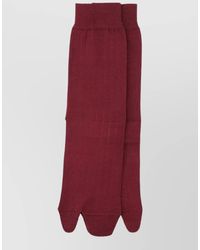 Maison Margiela - Ankle Length Ribbed Socks Toe Separation - Lyst