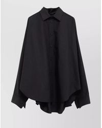 Balenciaga - Short Sleeves With Lace-Up Back Detail - Lyst