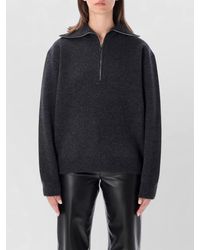 Rohe - Cashmere Merino Wool Zip High Neck Sweatshirt - Lyst