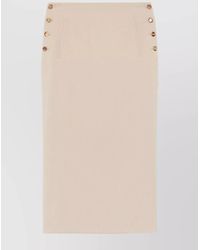 Moschino - Wool High-Rise Knee-Length Skirt - Lyst