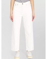 Haikure - Denim Mid-Rise Cropped Wide-Leg Trousers - Lyst