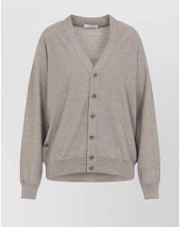 Lemaire - Relaxed Twisted Knit Cardigan - Lyst