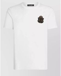 Dolce & Gabbana - Heraldic Patch Short Sleeve T-Shirt Size 48 - Lyst