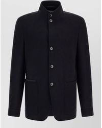 ZEGNA - Cashmere Single Breasted Coat - Lyst