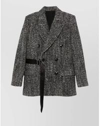 Isabel Marant - Wool Herringbone Double-Breasted Belted Coat - Lyst