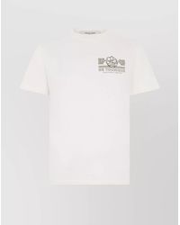 Golden Goose - Cotton Logo Print Short Sleeve Crew Neck T-Shirt - Lyst