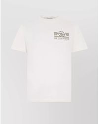 Golden Goose - Cotton Logo Print Short Sleeve Crew Neck T-Shirt - Lyst