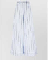 Marni - Embroidered Cotton Poplin Wide-Leg Trousers - Lyst