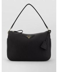 Prada - Medium Leather Shoulder Bag Top Handle - Lyst