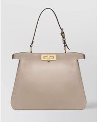 Fendi - Peekaboo Medium Leather Shoulder Bag - Lyst