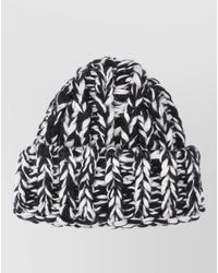 Ami Paris - Wool Chunky-Knit Oversized Beanie - Lyst