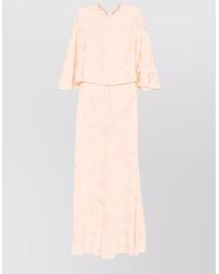 forte_forte - Floral-Print Short-Sleeve Maxi Dress - Lyst