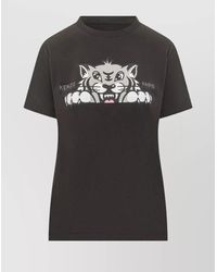 KENZO - Cotton Tiger Print Loose T-Shirt - Lyst