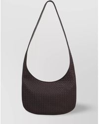 Bottega Veneta - Lamb Leather Intrecciato Messenger Bag - Lyst