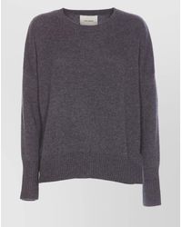 Lisa Yang - Crewneck Knitwear With Ribbed Cuffs And Hem - Lyst