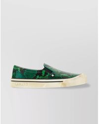 Bally - Leather Printed Slip-On Sneakers - Lyst