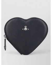Vivienne Westwood - Heart Shape Chain Strap Pebbled Crossbody Bag - Lyst