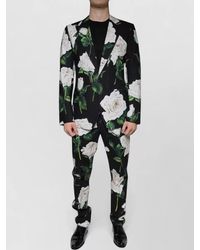 Dolce & Gabbana - Cotton Rose Print Single Breasted Suit - Lyst
