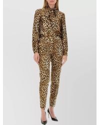 Moschino - Animal-Print Slim-Fit Trousers - Lyst