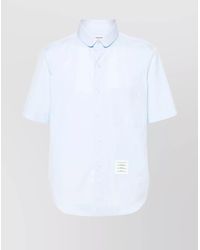 Thom Browne - Cotton Shirt With Chest Pocket And Collar - Lyst