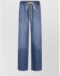 7 For All Mankind - Wide Leg Denim Trousers With Elastic Band - Lyst
