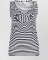 Bottega Veneta - Embroidered Striped Tank Top - Lyst