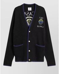 CASABLANCA - Flaming Tennis Ball Knit Cardigan V Neck - Lyst